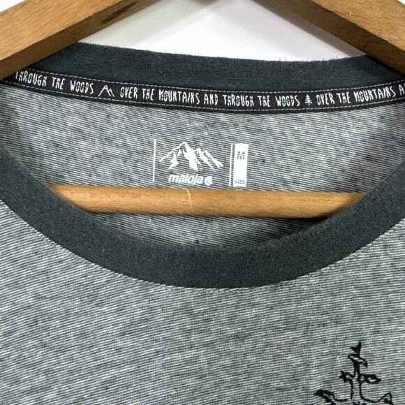 Maloja Long Sleeve Crewneck Graphic Tee Shirt Green sz M - Picture 4 of 7